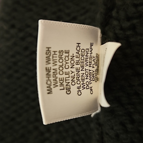 SO WEAR IT DECLARE IT Black Monochrome Wool Cropped Baddie Hoodie Cardigan - Picture 9 of 9